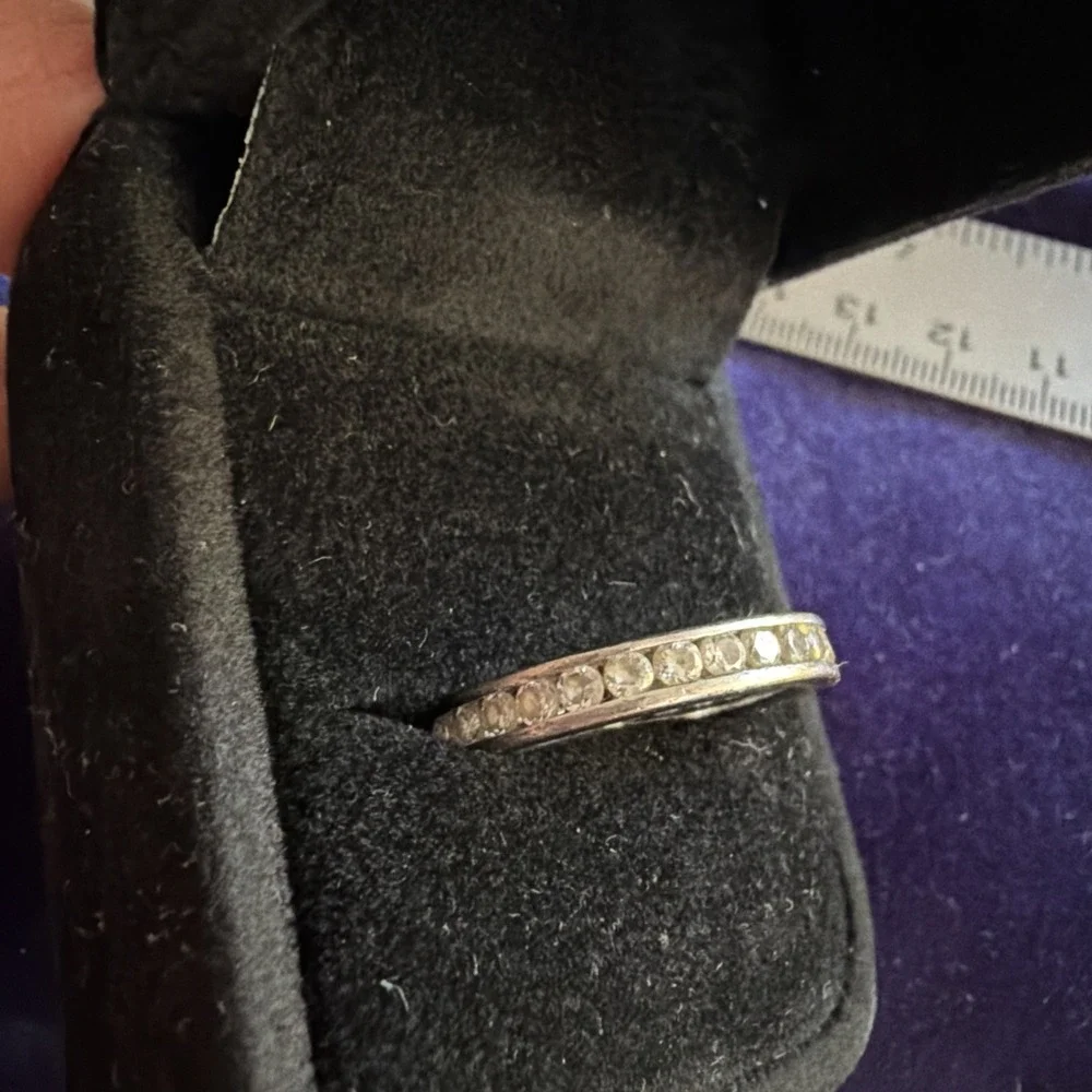 NVC Sterling Silver 925 CZ Infiniti Band Ring Size 7.5